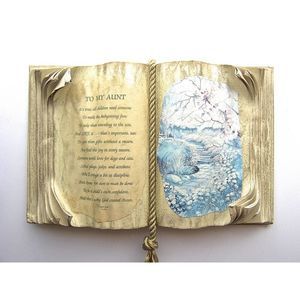 Decoupaged Altered Upcycled Book, 1970's,"To My Aunt" Gift Novelty Collectible